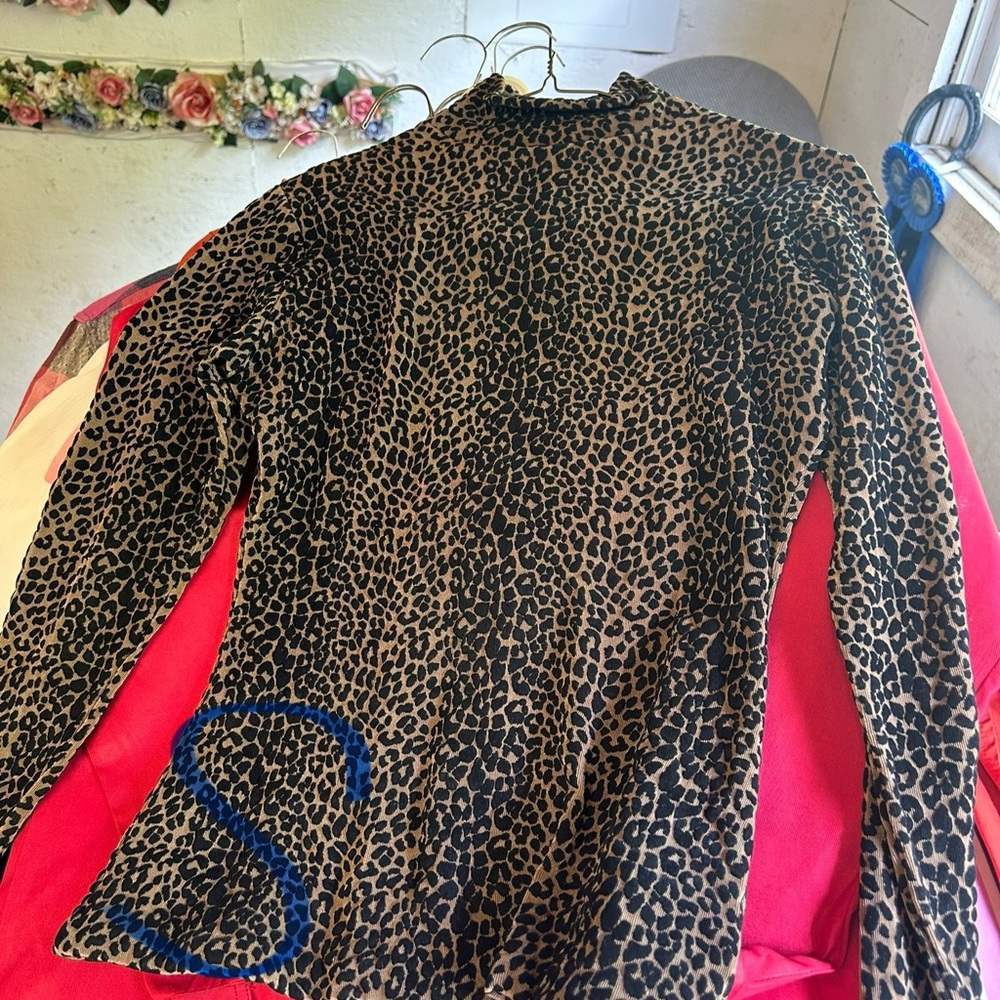 Leopard Print Long Sleeve Top